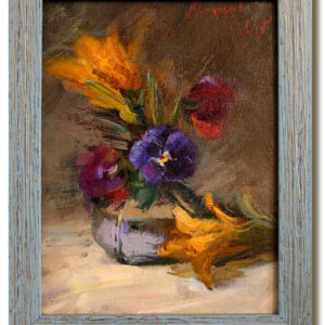 Натюрморт с цветами "Анютины глазки"