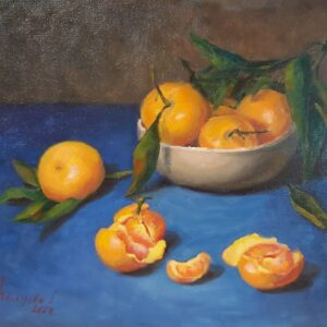 Натюрморт с мандаринами